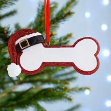 Thẻ trang trí Giáng sinh 1 cái, Mặt dây chuyền trang trí cây thông Noel, Đồ trang trí bằng nhựa hình mũ ông già Noel bằng nhựa, Đồ trang trí treo tiệc Giáng sinh Thẻ quà tặng trang trí, Trang trí nhà cửa, Trang trí Giáng sinh, Đồ dùng dự tiệc - Xương mũ ông già Noel - Xem 2