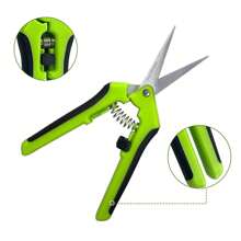 6.5 Inch Gardening Scissors Hand Pruner Pruning Shears Trimming Scissors With Straight Elbow Stainless Steel Blades For Plant