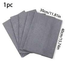 1/5 pezzi di panni di pulizia riutilizzabili in microfibra, spessi e senza lanugine, per TV, auto, finestre, lavabili, cucina, bagno, casa, forniture per la casa - Grigio - Visualizzare 12