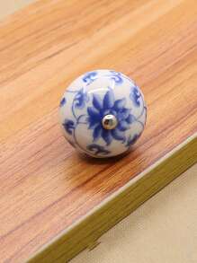 8 Stück/Set handbemalta Blumen Keramik Knöpfe, runde Einzelloch Schubladengriffe, Vintage Blau und Weiß Porzellan Design, geeignet für Möbel, Kleiderschränke, Schränke, inklusive Schrauben - Banane, Pfingstrose, Magnolie, Kamelie, Geldbaum, Glücksblume - Handgezeichneter Blumengriff - Übersicht 17