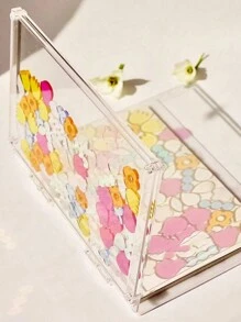 SHEIN X Jess A7 Transparent Visual Notebook Horizontal Inner Page 45 DIY Handbooks Creative Stationery Notebook 6-Hole Acrylic Drifting Sand Loose Leaf Notebook - Multicolor - View 4