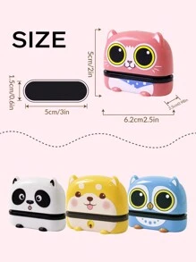 152Pcs No Iron Name Stickers For Clothes, 1pc Custom Name Cartoon Signature Stamp For Kids, Cartoon Pattern Name Stamps Personalized, DIY Customized Cartoon Self Inking Name Stamp, Stamps For Signing Name, Name Stamp For Clothing Kids Waterproof - Blue - View 5