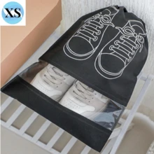 Bolsa de almacenamiento antipolvo para zapatos, 10 piezas - Negro - Ver 3