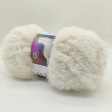 1 卷（30 米）人造水貂毛粗纱，适用于 DIY 工艺品，如娃娃、包包、毛衣、毯子、人造毛绒粗纱，每件 50 克 - 彩色 - 查看 10