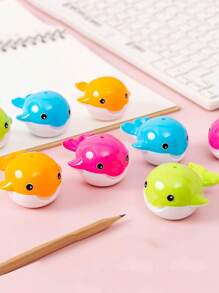 1 pieza Sacapuntas de lápiz creativo y lindo de dibujos animados, útiles escolares - Multicolor - Ver 4