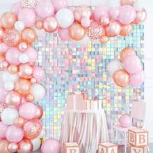 24/36pcs Shimmer Wall Backdrop Panels Sequin Glitter Backdrop For Wedding Birthdy Party Anniversary Decor - Colorful Silver - View 3