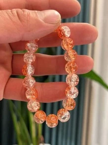 1pc Fashionable Sweet Colorful Crystal Beaded Bracelet For Women, Suitable For Gift Giving To BFFs, Friends, Fidgeting And Wearing - Beaded Bracelet - View 13