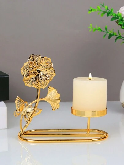 1件/套烛台/蜡烛，创意个性化家居装饰，房间装饰/家居装饰/桌面装饰，适用于户外露台、办公桌、烛光晚餐，营造室内氛围，适用于婚礼、家庭聚会、派对、告白、餐桌装饰、感恩节/圣诞节/万圣节