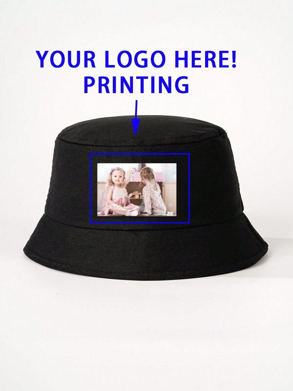 1pc Customized Photo Printed Kids Bucket Hat, Outdoor Sun Protection Casual Hat For Boys & Girls, Suitable For Spring Autumn Travel Beach Holiday Back To School Winter Gift Ideas Boy Girl Valentine's Day