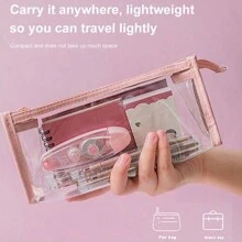 1 Piece 1/2/4/6 Layers Transparent Large Capacity Pencil Case Bag Pen Pouch PVC Waterproof Organizer Storage Cosmetic Bag For Students Go To School Supplies Stationery, Back To School, School Supplies, Pencil Pouch, School Bag