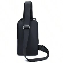 Men's Waterproof Large Capacity Chest Bag Backpack With USB Charging - 藍色 - 查看 2