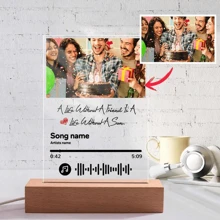 A Personalized Song Couple Collage Photo LED Night Light, Personalized Acrylic Night Light With Photos And Text, Customized Photo Lamp, Personalized Photo Collage LED Light, Couple Picture Frame, Personalized Photo Collage Gift, Bedroom Night Light, Birthday Gift, Couple Gift, Unique Wedding Gift, Anniversary Gift, Gift For Wife/Her/Girlfriend/Friends, Gift For Him/Boyfriend/Husband - Upload A Picture For A Personalized Birthday Present, Souvenir, Or Special Occasion Celebration.