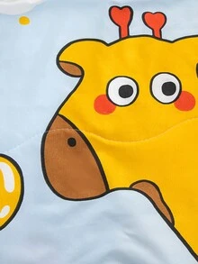 1pc Cartoon Pattern Lightweight Summer Quilt For Nursery Kids Bedroom Use - Zoo - View 4
