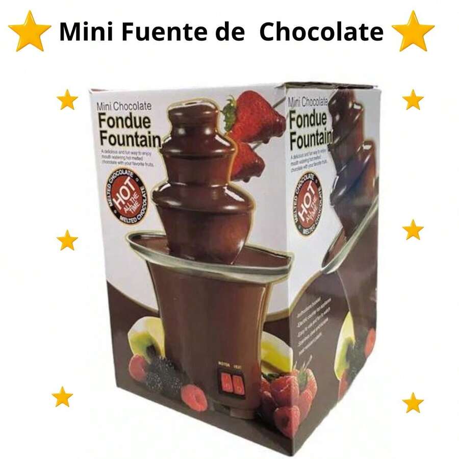 Mini Fuente De Chocolate De Dos Niveles Para Uso Domestico Color Chocolate - Gris - Ver 1