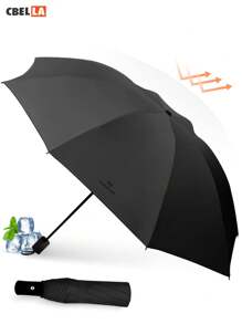 CasaBella Paraguas,Paraguas automático,Sombrilla Plegable Automática para Exterior de 8 Costillas, Protección Solar y Contra Rayos UV, Resistente al Agua y al Viento, Compacta y Portátil, Mini Paraguas,Ideal Para Salir, Protege Contra Quemaduras Solares y Lluvias, Perfecto Para Viajes, Trabajo y Escuela, Seguro y Resistente - Negro - Ver 9