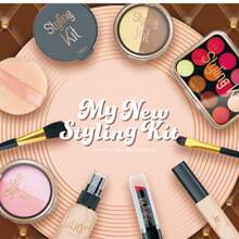 Kids Pretend Makeup Play Set - Girls Roleplay Cosmetics , Eyeshadow, Hair Brush & Accessories DIY Toy
