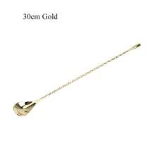 Stainless Steel Mixing Spoon Spiral Pattern Bar Teadrop Spoon Bartender Tools Stir Spoon 30/40cm Bar Tool, For Outdoor, Camping - Multicolor - View 9