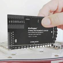 Guitar String Action Gauge Ruler Set Up Gauge Multifunction Fret Rocker Luthier Tool With Leathers Case, Precise Etched - Multicolor - View 4