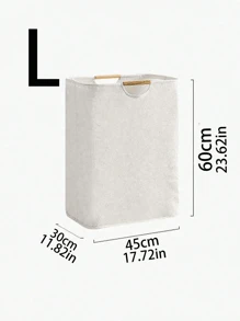 1pc Opvouwbare Witte Wasmand Voor Kleding, Handdoeken Sorteren En Opbergen, Draagbare Opbergmand Voor Kleding, Broeken, Ondergoed En Sokken Wasmand, Wasmand Badkamer Organizer, Mand, Opbergmand, Opvouwbare Wasmand - Beige - Bekijken 6