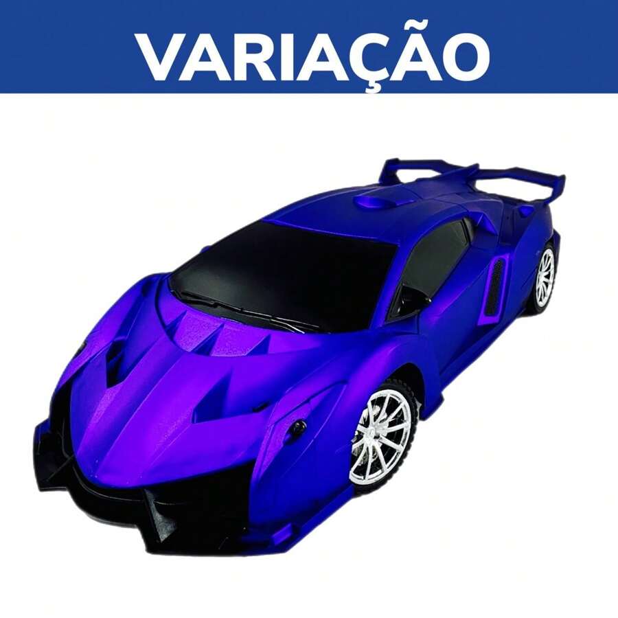 Remote Control Car With LED Headlight With Rechargeable Battery - 紫色的 - 查看 1