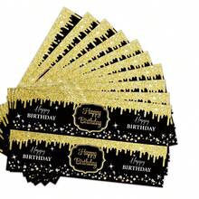 20 piezas Etiquetas engomadas a prueba de agua para botellas de agua "Feliz Cumpleaños" - Etiquetas adecuadas para decoración de fiesta de cumpleaños, envoltorios que se envuelven alrededor de pegatinas de decoración de regalo rectangular (10 hojas/paquete) - Multicolor - Ver 3