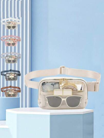 1 Multi-Functional Large Capacity Waterproof Transparent Outdoor Sports Running Waist Bag, Chest Bag Sport Waist Bag Fanny Pack Belt Arm Vest Bag Armband Wrist Band Wristlet Wallet For Gym Running Hiking Cycling Exercise For Mobile Phone With Coin Purse With Key Pouch Card Holder Waterproof Lightweight Large Capacity Accessories Sport Bag For Sports For Fitness For Exercise Travel Bag For Vacation For Women For Men Travel Essential Durable Belt Bag For Running For Hiking