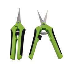 6.5 Inch Gardening Scissors Hand Pruner Pruning Shears Trimming Scissors With Straight Elbow Stainless Steel Blades For Plant