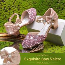 Dreamshoes Sandals For Toddler Girls Dress Shoes Sparkly Heels Wedding Party Princess Flower Girl Shoes For Little Big Kids