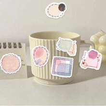 44 Stücke (22*2) Farb-Bubble Aufkleber, selbstklebende Aufkleber im handbemalten, minimalistischen Stil, dekorative Aufkleber in exquisiter und schöner Stil. Geeignet für Fotoalben, Tagebücher, Tassen, Laptops, Handy