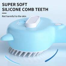 Bàn chải hơi nước cho mèo, Bàn chải hơi nước cho thú cưng 3 trong 1 có nút nhả và bình chứa, Bàn chải hơi nước cho mèo chống tĩnh điện để tẩy lông hiệu quả, Bàn chải hơi nước cho thú cưng có thể sạc lại - Nhiều màu - Xem 4