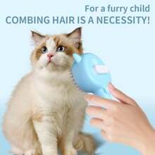 Bàn chải hơi nước cho mèo, Bàn chải hơi nước cho thú cưng 3 trong 1 có nút nhả và bình chứa, Bàn chải hơi nước cho mèo chống tĩnh điện để tẩy lông hiệu quả, Bàn chải hơi nước cho thú cưng có thể sạc lại - Nhiều màu - Xem 2