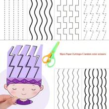 1pc/4pcs/19pcs/27pcs/133pcs Funny Little Hairstylist Paper Cutting Set, Handmade Game Props, Color Matching Training Tools, Creativity & Imagination Booster, Hobby Cultivation, DIY Fine Motor Skills Practice Origami Toy, Homemade Art Supplies Kit, Student Handcraft Small Gift/Birthday Gift/Learning Gift/Holiday Gift, Cultivate And Improve Hands-On Ability, Learning Ability