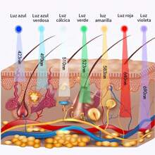 Espectrómetro de luz de color LED con función de pulverización con tecnología patentada, instrumento de belleza para el cuidado del espectro de diferentes longitudes de onda, instrumento de rejuvenecimiento de la piel de manos y piernas del cuerpo facial, atención médica en salones de belleza, instrumento de belleza para el manejo de la piel en el hogar - Tipo de Enchufe A USA (110-127V) - Ver 9
