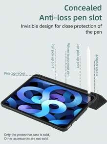 DANYCASE 带笔槽保护套，兼容 iPad A16 2025、Air 11/13 英寸、M2/M3、Pro 11/13 英寸、M4 2024、Air 5/4 10.9 英寸、Air 3 10.5 英寸、第九代/第八代/第七代 10.2 英寸、第五代/第六代 9.7 英寸、Mini 6 - 黑色 - 查看 7