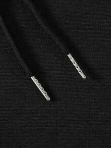 Men's Plus Size Casual Sunrise Print Round Neck Sweatshirt - Black - View 4