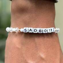 Pulsera Sadboyz Letras - Negro - Ver 1