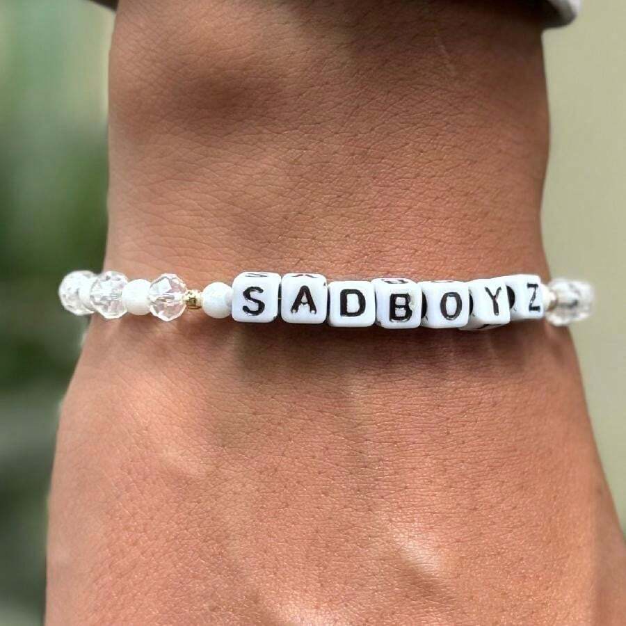 Pulsera Sadboyz Letras - Negro - Ver 1
