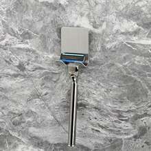 1 件剃须刀架剃须刀挂钩挂架自粘式不锈钢实用储物钩淋浴挂钩适用于剃须刀浴室厨房收纳架适用于插头浴袍毛巾丝瓜络浴袍外套 - 銀色 - 查看 1