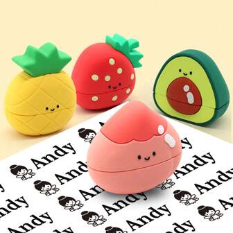 Customized Children's Name Stamp, Waterproof For Clothing, Personalized Fruit Cartoon Stamps, Non-Fading, Ideal For Kindergarten & Elementary School Kids (Stickers, No Graphic Printing) Baby Shower Family Decorations Gifts Winter Eve Gifts Back To School Winter Gift Ideas Boy Girl Valentine's Day