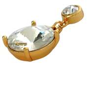 Women's Dangle Earring Zirconia Stone Plated In 18k Gold - Vàng - Xem 4