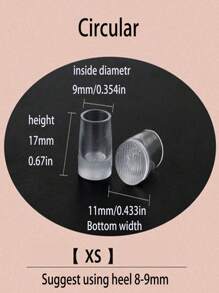 1 对高跟鞋保护器替换尖头、静音鞋跟尖头、防磨鞋修补垫 - 無色 - 查看 7