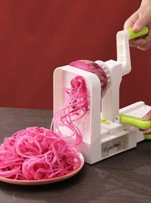 1pc Vegetable Spiralizer, Manual Zucchini Noodle Maker With Sturdy Base, Potato Peeler, Multifunctional Vegetable & Fruit Slicer, Kitchen Gadget - Potato Shredder - View 2