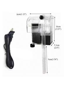 Filtro Externo De Cascada Transparente Para Peceras ,1 Pieza Limpiador De Acuario Filtro Externo Cascada Para Acuario Pecera Cambio De Agua Para Limpieza De Tanque De Pecespieza US Standard con sistema de filtración en cascada, oxígeno y funcionamiento silencioso - transparente - Ver 2