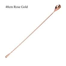 Stainless Steel Mixing Spoon Spiral Pattern Bar Teadrop Spoon Bartender Tools Stir Spoon 30/40cm Bar Tool, For Outdoor, Camping - Multicolor - View 13