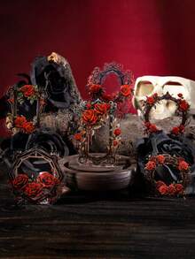 15pcs Exquisite Vintage Photo Frame Stickers - PET Waterproof Stickers, Halloween Theme Stickers, Handmade DIY Decorative Splicing Stickers, Back-To-School Learning Stationery & Gift Wrapping Decorative Stickers, For Halloween Party