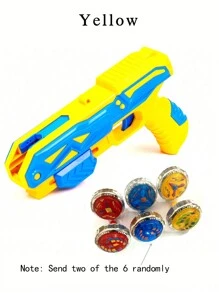 Christmas Decoration Launcher+2 Spinning Tops+Light-Up Toy+Parent-Child Interactive Toy, Best For Birthday And Festival Gifts