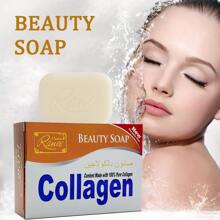 2pcs Natural 100% Collagen Beauty Soap,  Deep Cleaning Anti-Mite Moisturizing Handmade Soap For Body Care For Women All Skin Types,Non Irritating For Body Care,For Bathroom Daily Use,For All Skin Types,At Home Or On-The-Go,For Women, Mom, Wife, Sister, Teen, Girl Friend,Gift For Christmas