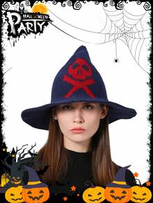 1 件女士万圣节帽子，巫师主题渔夫帽适合秋冬季日常佩戴女巫 - 彩色 - 查看 12