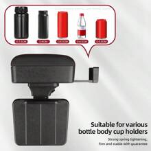 Car Center Console Armrest Box With Cup Holder, PU Leather Car Seat Gap Filler Storage Box, Adjustable Height Car Armrest Extension Pad With Cup Holder, Universal Comfortable Elbow Rests Storage Box - Style 1 - View 6