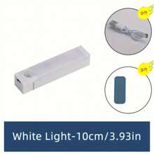 1 pezzo Luce a sensore di movimento a LED per mobile, luce notturna magnetica senza fili ricaricabile via USB per cucina, luce notturna ultramagnetica ricaricabile con luce calda e bianca, adatta per mobile, corridoio, scale, cucina, comodino, con batteria da 200mAh e 350mAh, 3,7V